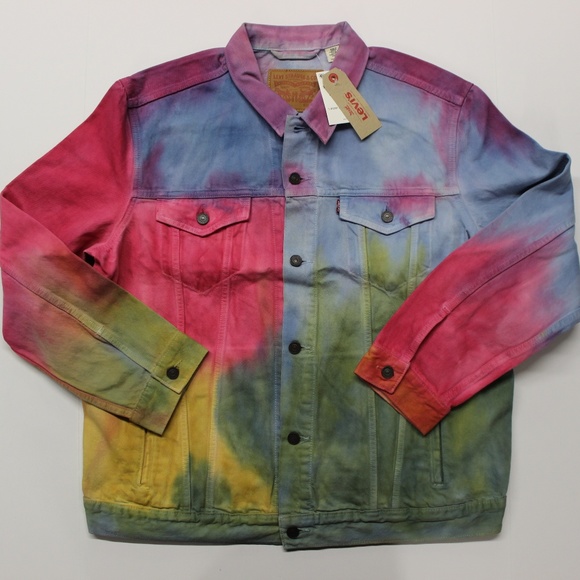 tie dye levi jacket